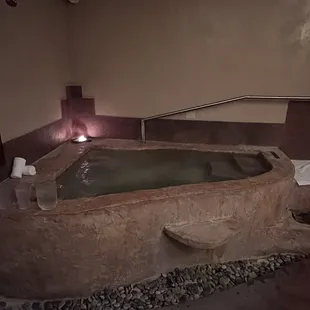Indoor private hot tub