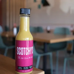 Locally made Scotchy's pepper sauce