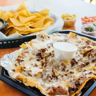 Nachos &amp; side of Large Queso