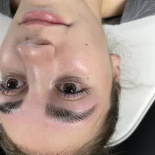 Lash lift and tint with brow lamination and tint