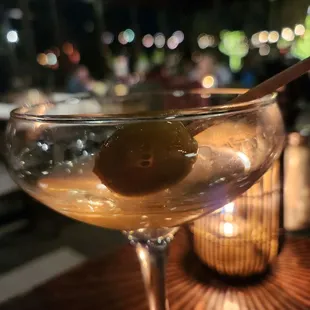 Ketel One dirty Martini with olives
