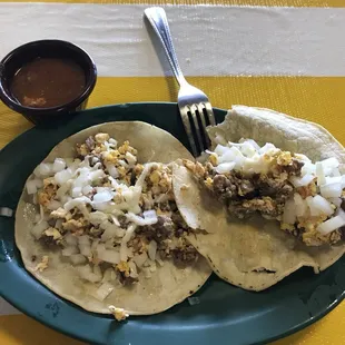 Fajita &amp; Egg . The salsa Roja is the perfect heat and excellent flAvor