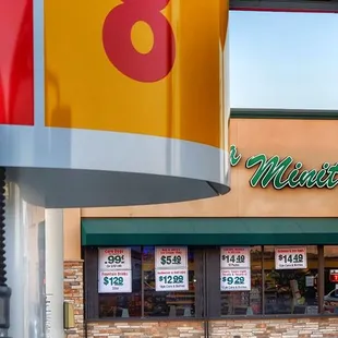 the number 8 on the sign