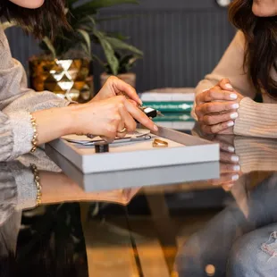 Checking your jewelry is a serious activity.  We take pictures of each item, and you'll leave with a receipt outlining the work to be done.