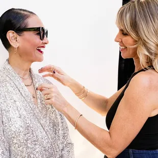 Owner + Creative Director, Shawn Baldwin, with celebrity stylist, Roz.