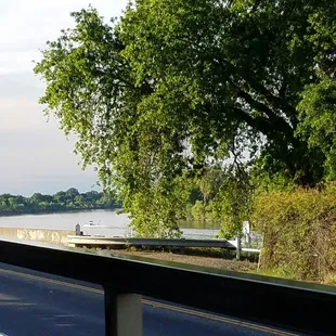 The view of the river was breathtaking