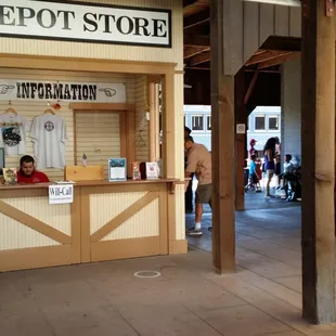 Train depot for purchasing tickets