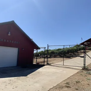 the entrance to the winery