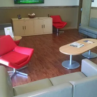 Another view of our waiting area we have free coffee and tea if your waiting for your prescriptions.