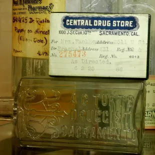 old Sacramento pharmacy bottles