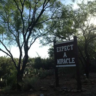 The sign that greets you