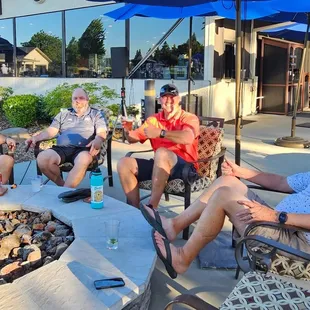 Relaxing after the Acorn Tournament.