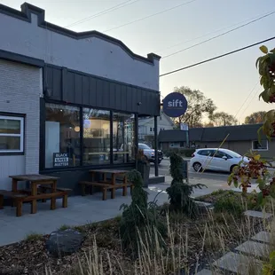 Early bird gets the gluten free blueberry coffee cake
