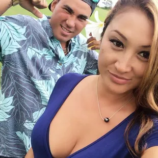 Happy in his Sig Zane x Hurley aloha shirt