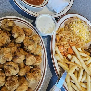 chicken wings and fried chicken, food