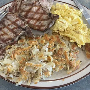 Pork Chops and Eggs
