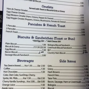 Sigman&apos;s Grill breakfast menu - 2015