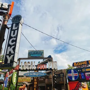 a sign for a restaurant and a sign for a restaurant