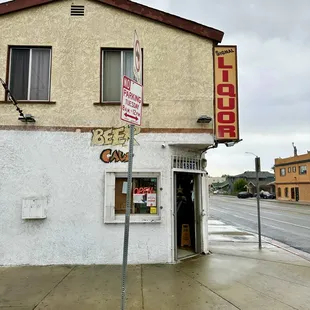 the front of the building