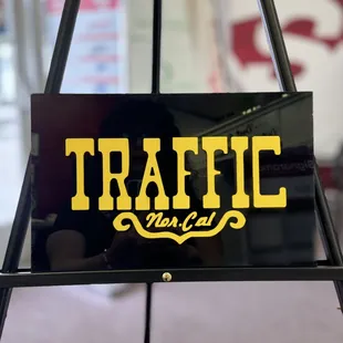 Acrylic sign with raised letters