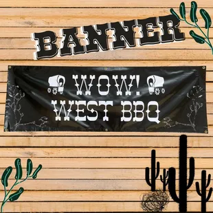 Banner for a BBQ event