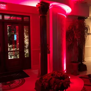 The front door/walkway during Christmas 2017