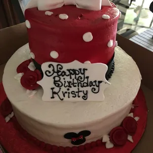 Beautiful Minnie Mouse Birthday Cake