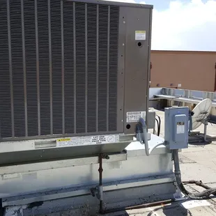 Church's Chicken Pic 3: Replaced old 5 ton package unit with new commercial York 7.5 package unit with hail guard