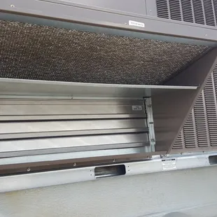 Church's Chicken Pic 2: Replaced old 5 ton package unit with new commercial York 7.5 package unit with hail guard