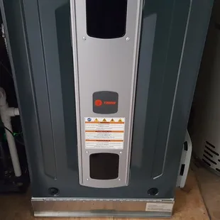 Pic 2: Trane Split System-Trane S9V2 96% Efficient 2 stage furnace with XV18 18 SEER variable speed Condenser