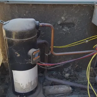 Before Pic 1: Evaporative Coil cleaning on an A/C unit