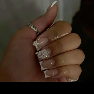 Shape and type of French tip that he couldn't do.