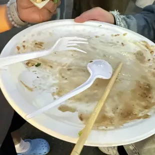 Shaking beef with garlic noodle