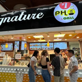 customers at the counter