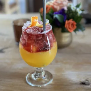 Mocktail with passion fruit juice