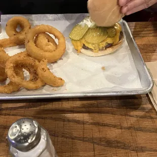Onion rings were excellent