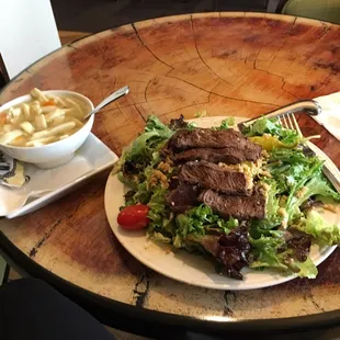 Great steak salad and soup.