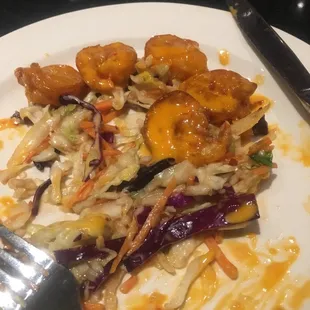 Boom boom shrimp. The sauce tastes good but the shrimp aren't well prepared.