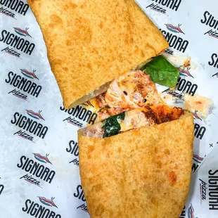 the wrapper of a sandwich