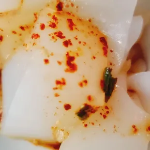 a close up of a dish of food