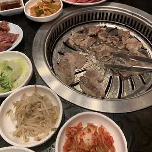 various dishes of food