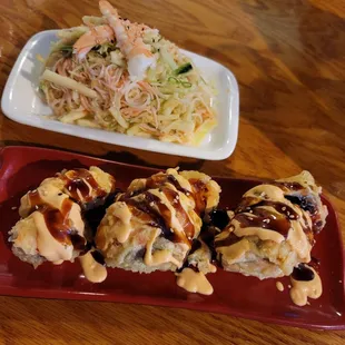 Spicy crab salad for the win.