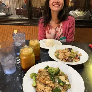 Pad see ew and eggplant delight chicken