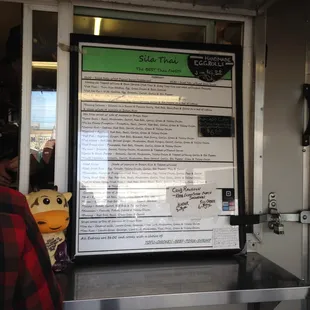 Menu, should be hi-res enough to read even!