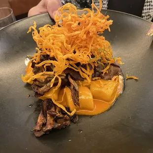 a plate of food on a table