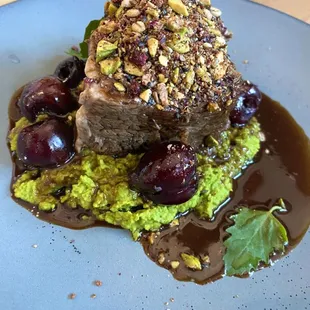 a plate of food on a table