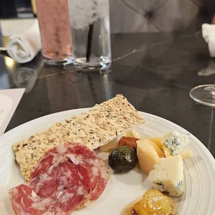 A plate of delightful nibbles from the charcuterie boards at the Mother's Day brunch May 2023
