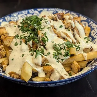 Loaded Fries with Chicken.