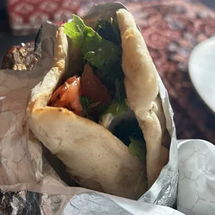 Kurdi kebab sandwich- before