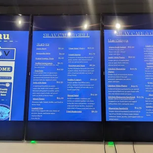 Menu board.